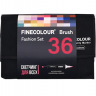 Finecolour Brush Marker набор маркеров с кистью 36 цветов "Мода" в пенале купить в магазине маркеров Скетчинг ПРО с доставкой по РФ и СНГ