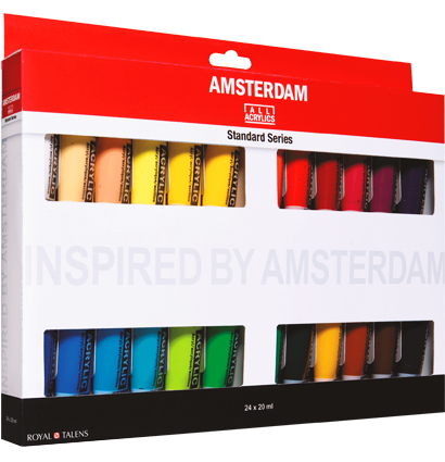 Набор акриловых красок Amsterdam Standard Series 24 цвета в тубах 20 мл
