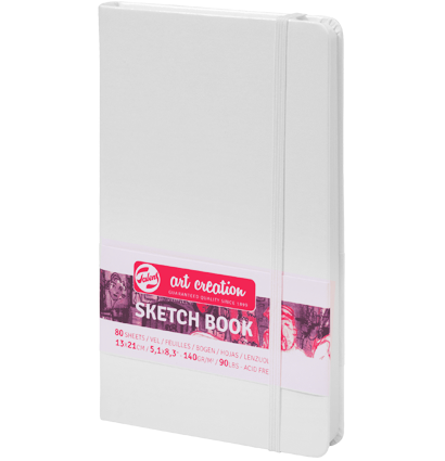 Скетчбук белый для зарисовок Art Creation Sketchbook Royal Talens с резинкой А5 / 80 листов / 140 гм
