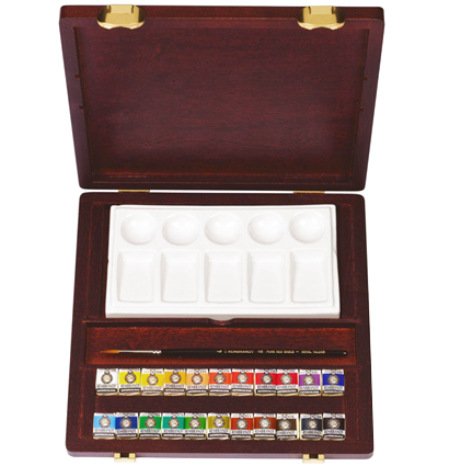 Акварель Rembrandt Water Colour Box Traditional Royal Talens набор 22 цвета в деревянном этюднике