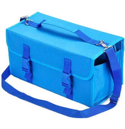 Сумка с пеналами для маркеров c ремешком Super Marker Bag 120 маркеров, голубая