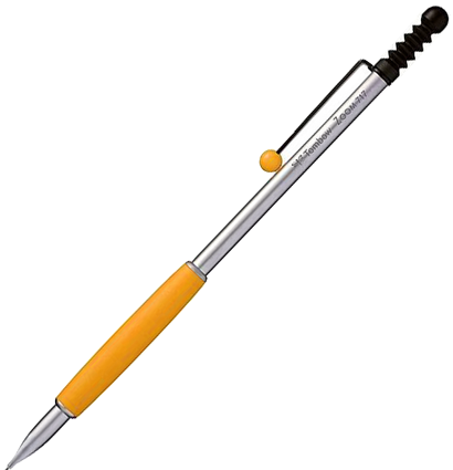 Мини механический карандаш Tombow ZOOM 717 (0.5 мм), серебряно-желтый