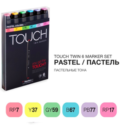 Touch Twin 6 Pastel набор маркеров для скетчинга (пастельные)