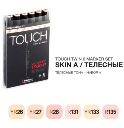 Touch Twin 6 Skin набор маркеров для скетчинга (телесные)