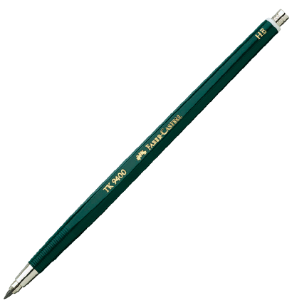 Карандаш цанговый Faber-Castell TK 9400 зеленый, грифель 2 мм HB