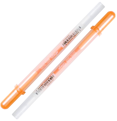Глянцевая ручка-контур Sakura Glaze 3D Roller Orange для всех поверхностей оранжевая