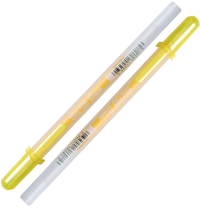 Глянцевая ручка-контур Sakura Glaze 3D Roller Yellow для всех поверхностей желтая