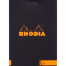 Блокнот нелинованный Rhodia Basics мягкая обложка черный 8.5 х 12 см / 70 листов / 80 гм
