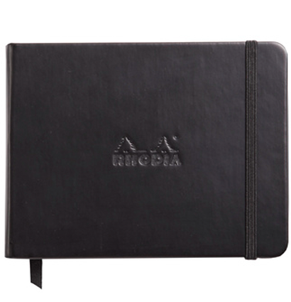 Блокнот в точку Rhodia Webnotebook твердая обложка черный горизонтальный А5 / 96 листов / 90 гм