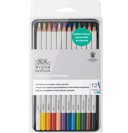 Набор акварельных карандашей Winsor&Newton Studio Collection 12 цветов в пенале