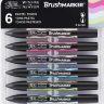 Набор маркеров Brushmarker Winsor & Newton 6 штук, пастельные оттенки купить маркер-кисть в художественном магазине Скетчинг Про с доставкой по РФ и СНГ