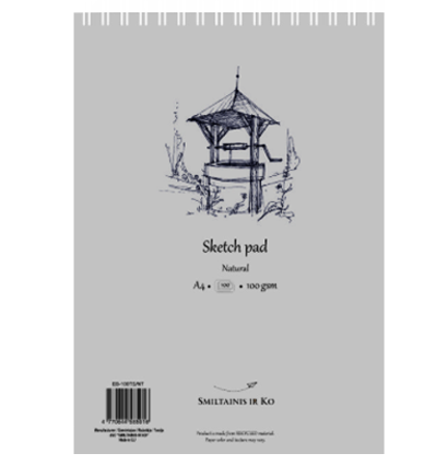 Скетчбук-альбом для рисования Sketch pad Natural универсальный А5 / 70 листов / 100 гм