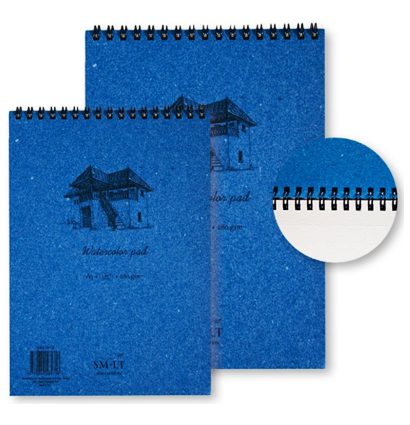 Альбом для акварели SMLT Watercolor pad на пружине А4 / 35 листов / 280 гм