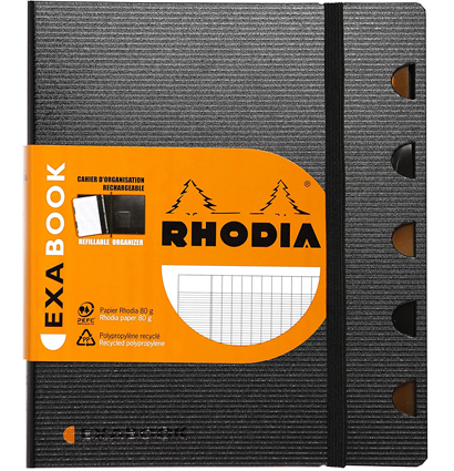 Блокнот в линейку Rhodiactive Exabooks полипропиленовая обложка черный А5 / 80 листов / 90 гм