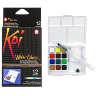Набор акварели Sakura Koi Pocket Sketch Box 12 цветов в кейсе + губка и кисть купить в фирменном художественном магазине Скетчинг Про с доставкой по РФ и СНГ