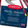 Набор пастельных карандашей Derwent Pastel Pencils 12 цветов в металлическом кейсе купить в фирменном магазине товаров для рисования Проскетчинг с доставкой по РФ и СНГ