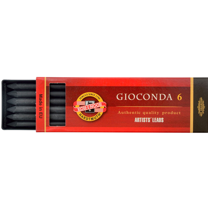 Грифели для цанговых карандашей Koh-I-Noor Gioconda 5.6 мм чернографитовые 6 штук B