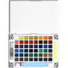 Набор акварели Sakura Koi Pocket Sketch Box 48 цветов в кейсе + губка и кисть купить в художественном магазине Скетчинг Про с доставкой по РФ и СНГ