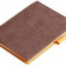 Блокнот в клетку Rhodiarama кожаная обложка шоколадный А6 / 80 листов / 80 гм