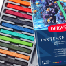 Акварельные блоки Derwent Inktense Blocks 12 цветов в фирменном кейсе купить в художественном магазине Скетчинг Про с доставкой по РФ и СНГ