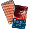 Цветные карандаши Derwent Lightfast на масляной основе в наборе 12 цветов, пенал  купить в художественном магазине Скетчинг Про с доставкой по РФ и СНГ