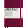 Записная книжка Leuchtturm «Master Slim» А4+ в клетку винный 123 стр.