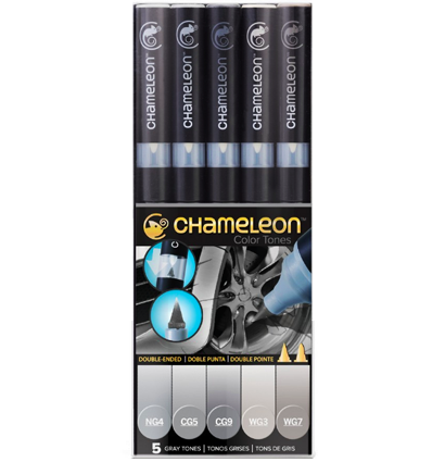 Набор маркеров Chameleon Color Tones - Gray Tones 5 маркеров (серые тона)