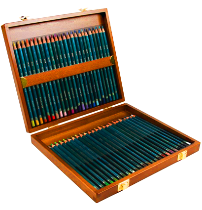 Набор цветных карандашей Derwent Artists 48 цветов в деревянном этюднике