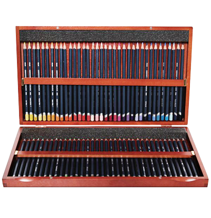 Акварельные карандаши Derwent Watercolour Pencils набор 72 цвета в деревянном кейсе