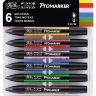 Promarker набор спиртовых маркеров 6 Mid Tones (средние) - Промаркер купить в магазине маркеров и товаров для скетчинга ПРОСКЕТЧИНГ базовый набор