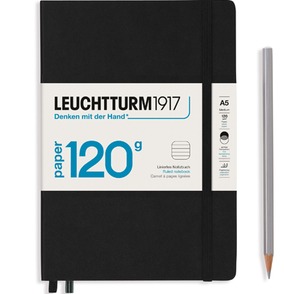 Блокнот Leuchtturm «Notebook Edition» А5 в линейку черный 203 стр.