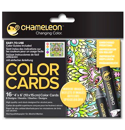 Раскраска-склейка Chameleon Color Cards Mirror Images / Зеркало - карточки