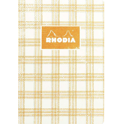 Блокнот в клетку Rhodia Heritage Tartan мягкая обложка бежевый А5 / 80 листов / 90 гм