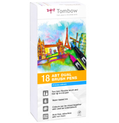 Набор брашпенов Tombow ABT Dual Brush Pen 18 Basic 1 (основные)