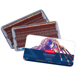Цветные карандаши Coloursoft Derwent 72 цвета набор в фирменном пенале