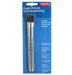 Набор ластиков-карандашей Derwent Eraser Pencils 2 штуки с кисточкой