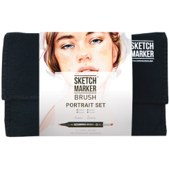 Набор 24 маркера Sketchmarker Brush Pro "Портрет" в пенале