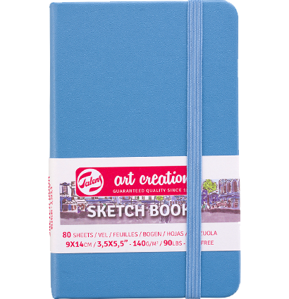 Скетчбук голубой для зарисовок Art Creation Sketchbook Royal Talens с резинкой А6 / 80 листов / 140 гм