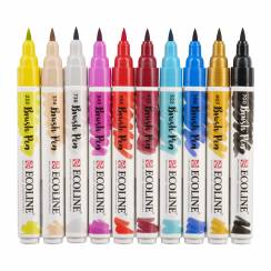 Акварельные маркеры Ecoline Brush Pen в наборе 10 цветов "Мода"