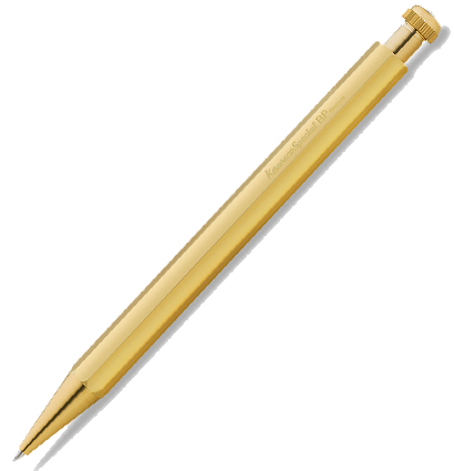 Ручка шариковая Kaweco Special Brass 1 мм латунь в футляре золотая
