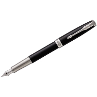 Ручка перьевая Parker Sonnet Black Lacquer CT 0,8 мм в подарочной упаковке