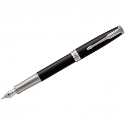 Ручка перьевая Parker Sonnet Black Lacquer CT 0,8 мм в подарочной упаковке