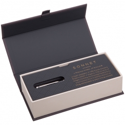 Ручка перьевая Parker Sonnet Black Lacquer CT 0,8 мм в подарочной упаковке