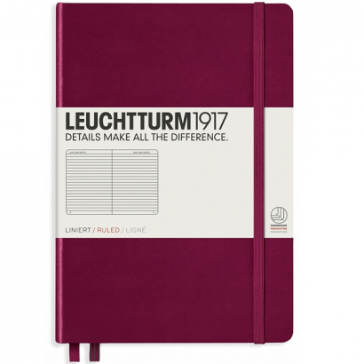 Записная книжка Leuchtturm «Medium» A5 в линейку винная 251 стр.