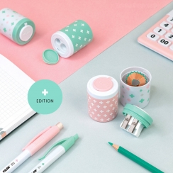 Точилка для карандашей Milan Collection Antibacterial 2 отверстия ассорти