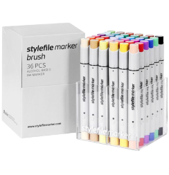 Маркеры для скетчинга Stylefile Brush 36 Main A (основные цвета)