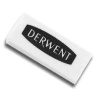 Ластик виниловый Derwent Plastic Eraser белый для карандашей