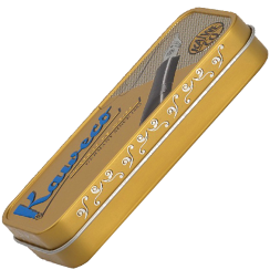 Перьевая ручка Kaweco Al Sport антрацитовая в алюминиевом корпусе с синим картриджем, подарочная упаковка