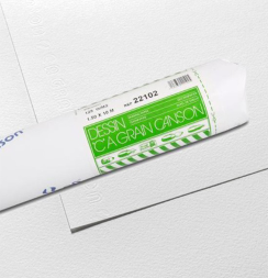 Бумага для черчения и графики Canson C' a Grain белая в рулоне 1.5 х 10 м / 224 гм