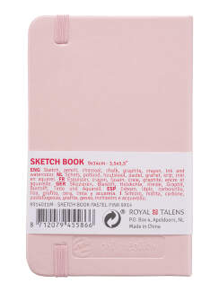 Скетчбук розовый для зарисовок Art Creation Sketchbook Royal Talens с резинкой А6 / 80 листов / 140 гм